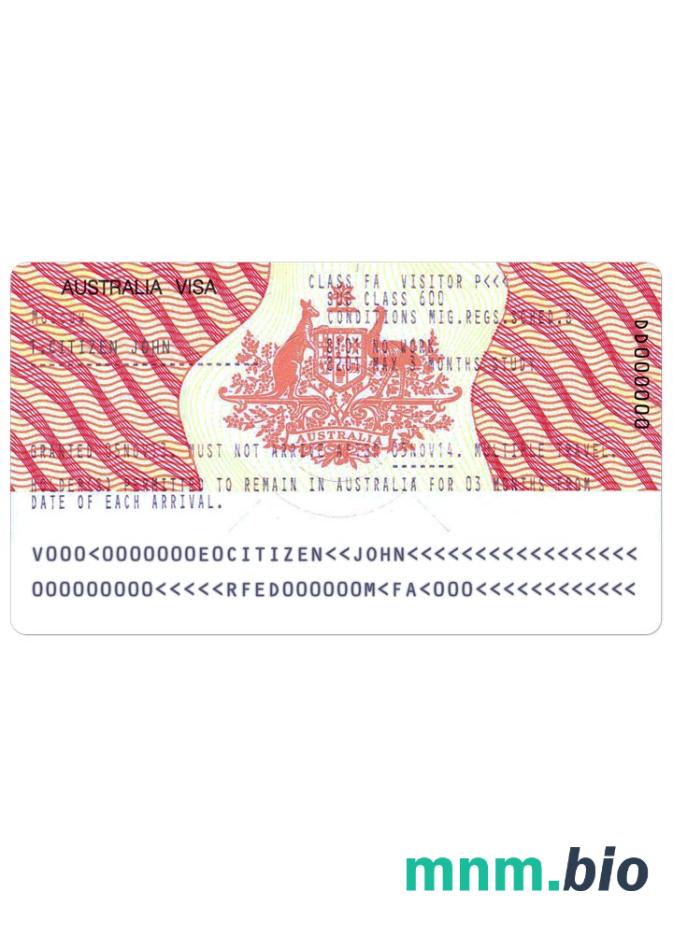Australia visa w pełni edytowalny PSD